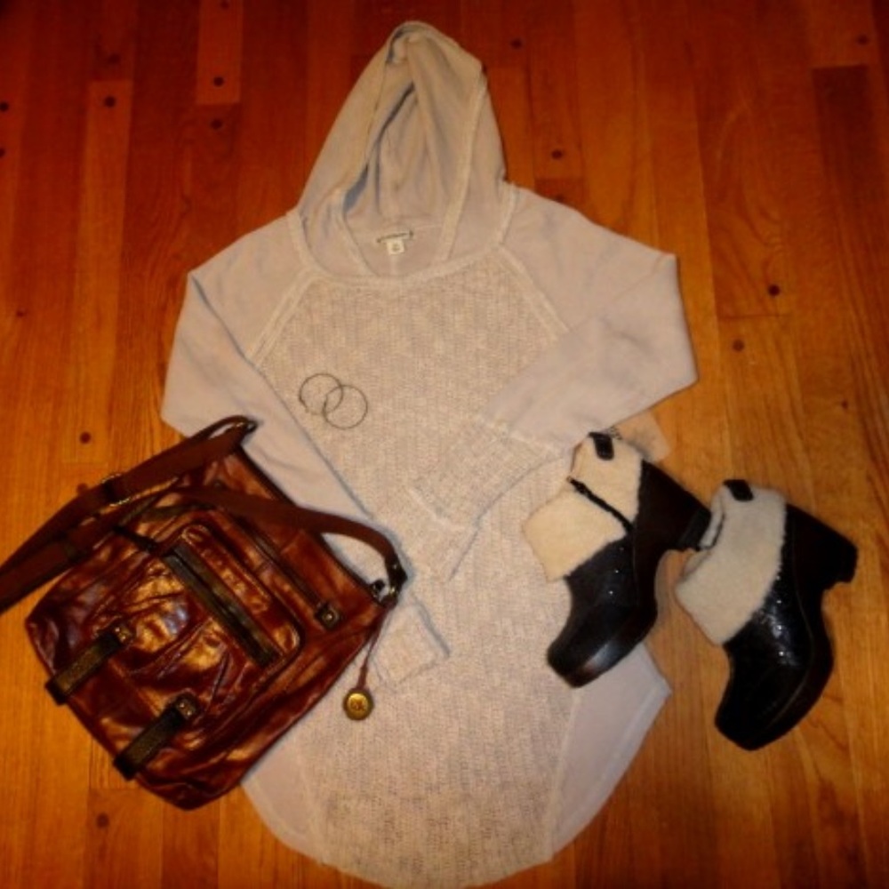 Ruff Hewn shabby chic "low high" hoodie